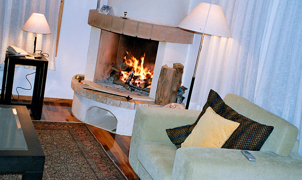 Fireplace at G�l Baba House